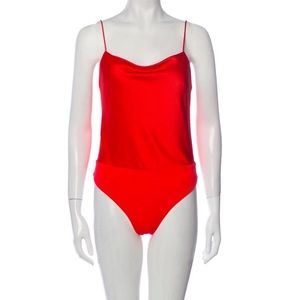 Alice and Olivia red Harmon bodysuit